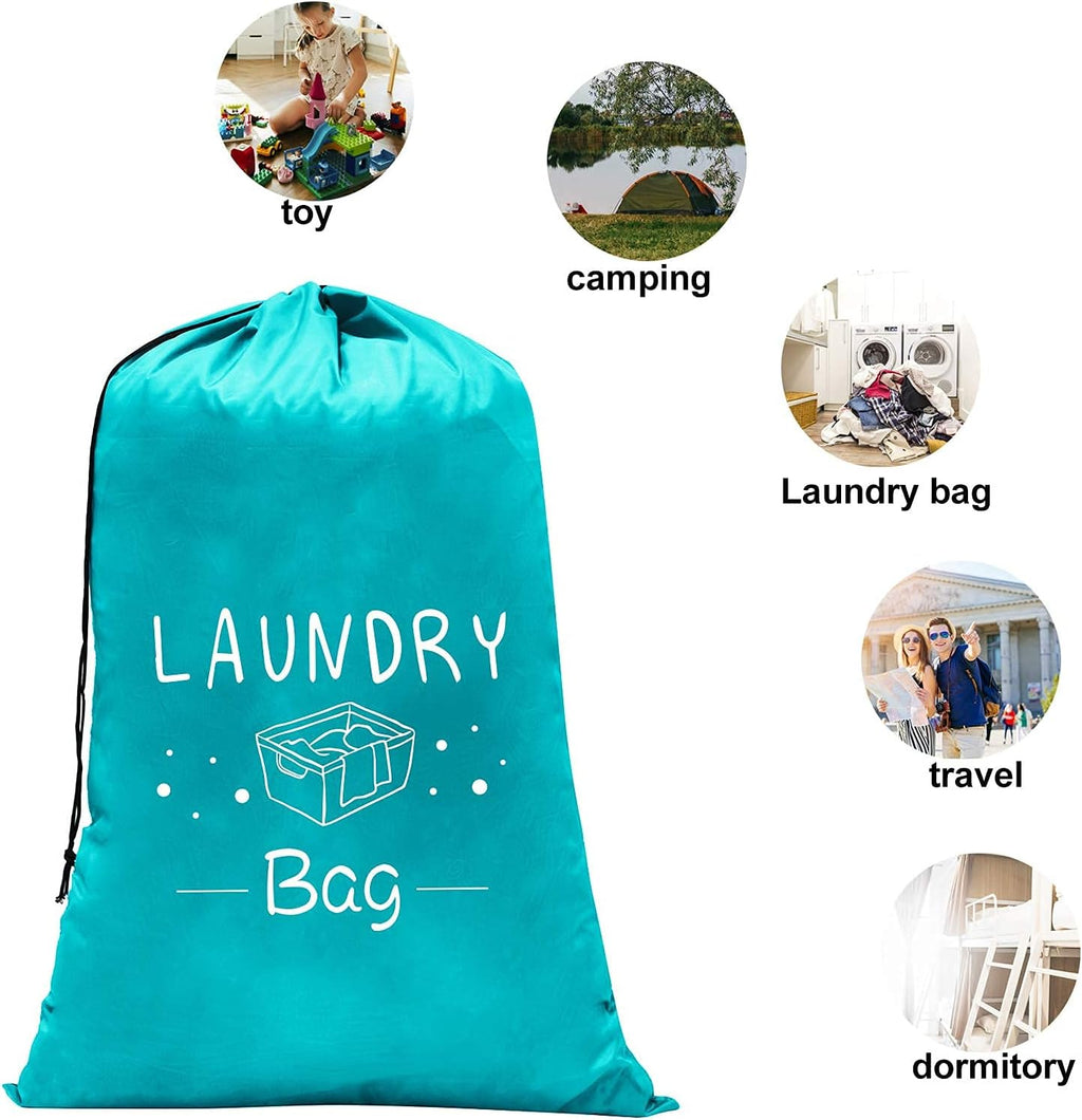 2 Pack Extra Large Travel Laundry Bag, Dirty Clothes Organizer with Drawstring,Heavy Duty Travel Laundry Bags,Easy Fit a Laundry Hamper Travel Essentials